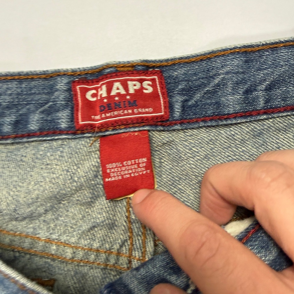 Vintage Chaps Ralph Lauren Denim Mens Jeans Medium Wash Blue Straight Y2K 30x30 - Picture 4 of 10